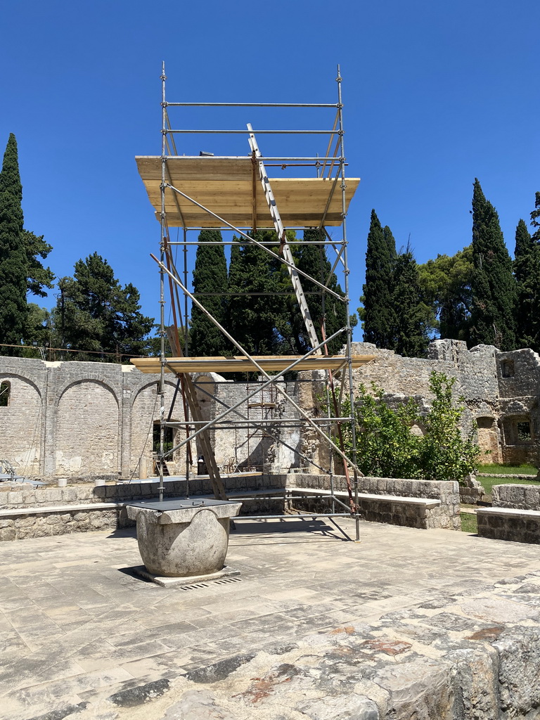 Renovations at the north side of the Benedictine Monastery of St. Mary