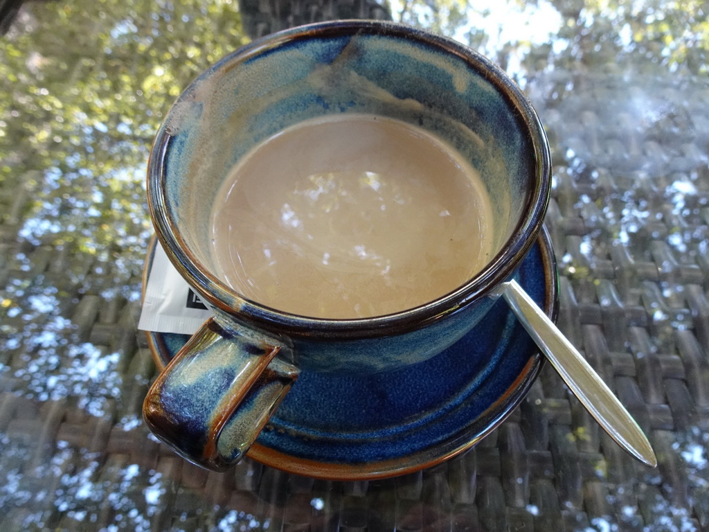 Coffee on the terrace of the Rajski Vrt restaurant