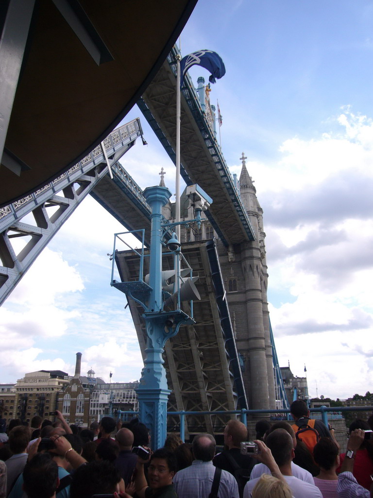 The Tower Bridge during a lift