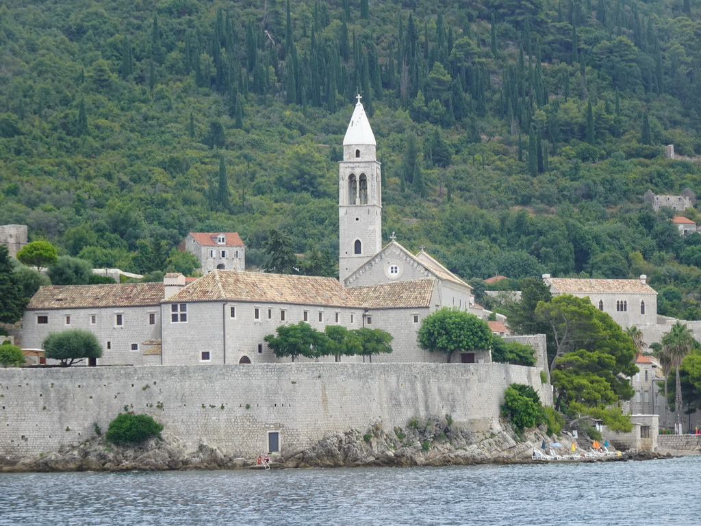 The Church of Sveta Marija od pilice, viewed from the Elaphiti Islands tour boat