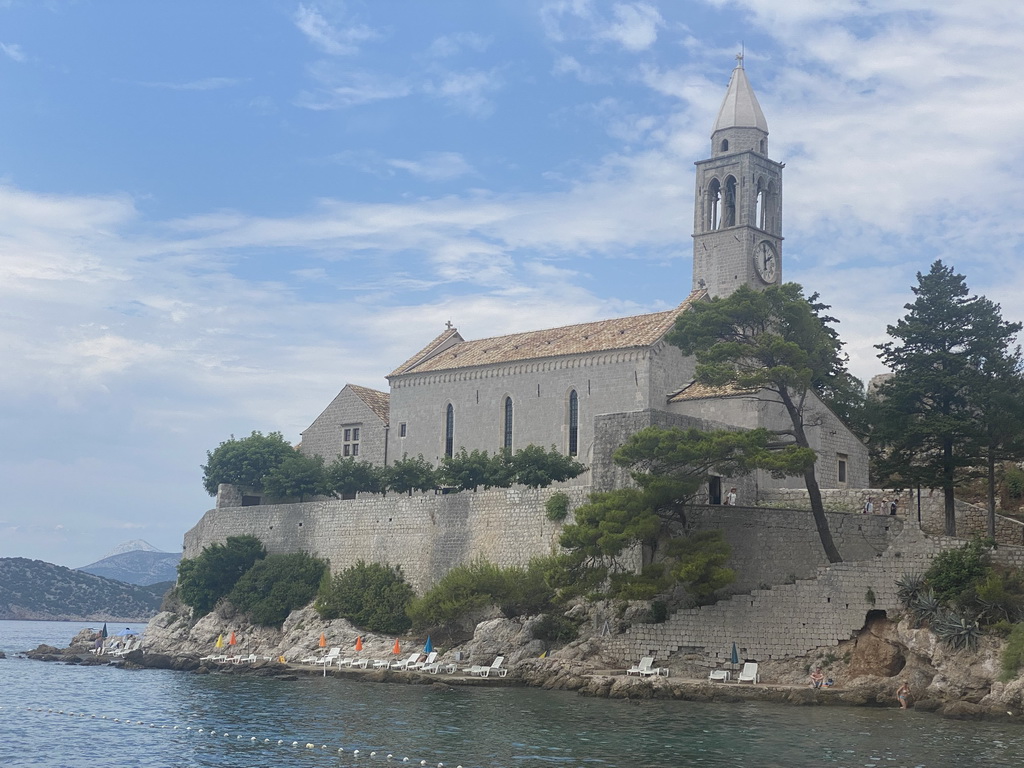 The Church of Sveta Marija od pilice, viewed from the Lopud Harbour