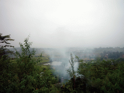 Firecrackers exploding at the Zhou family tomb