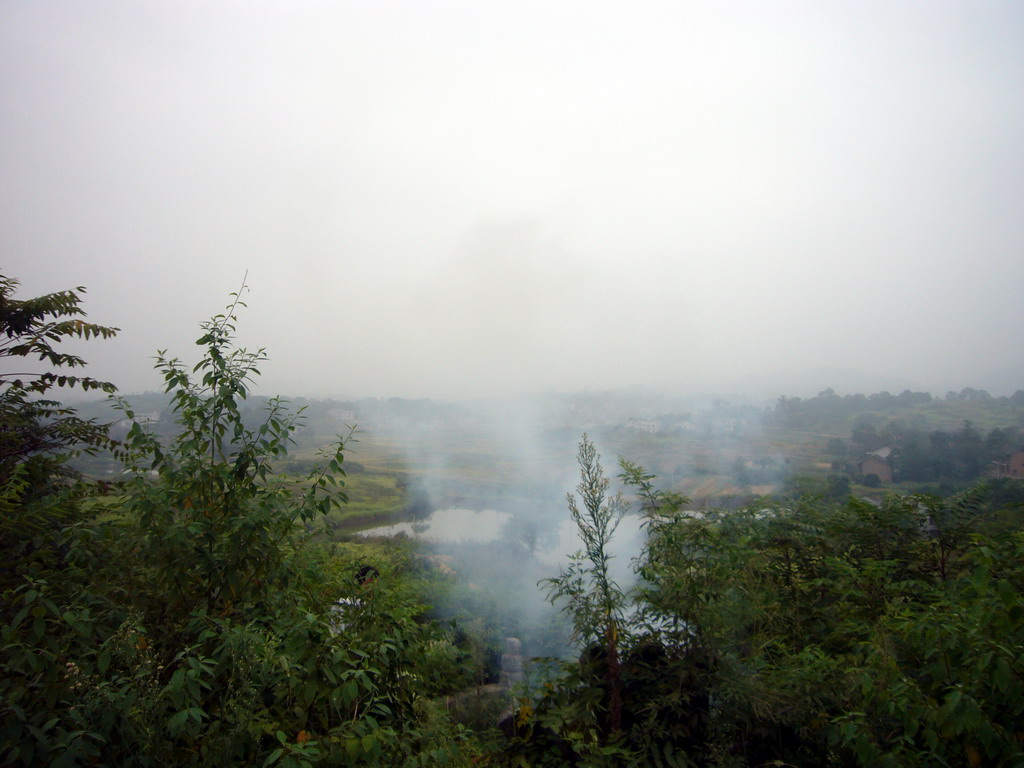 Firecrackers exploding at the Zhou family tomb