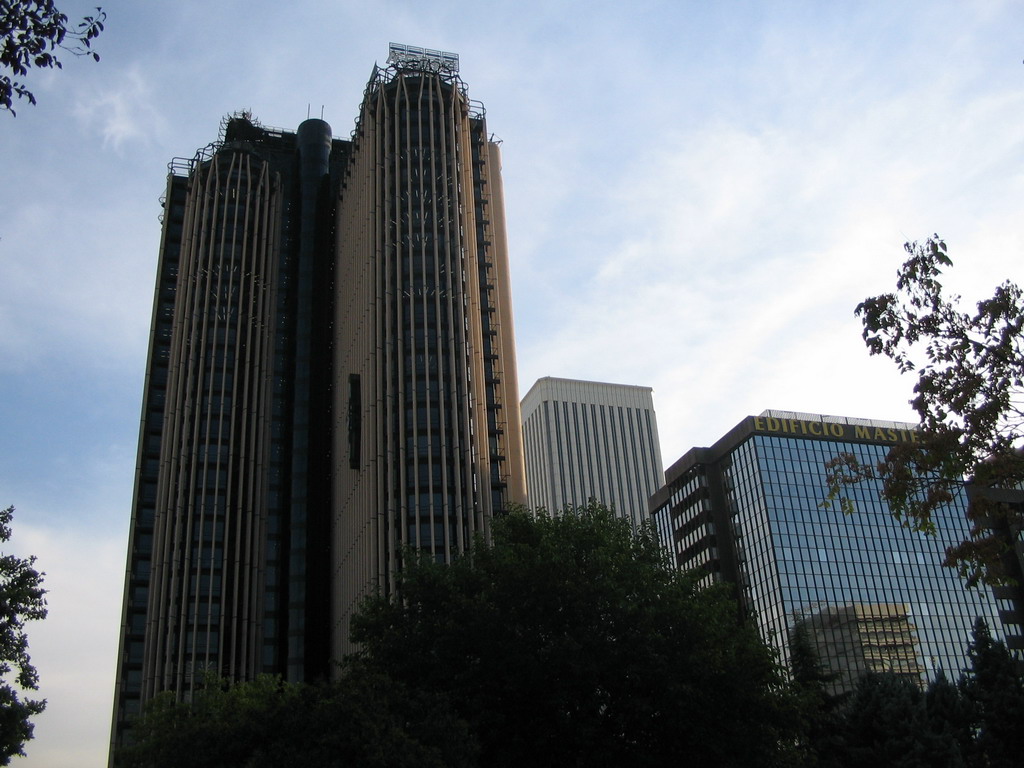 The Torre Europa tower and the Torre Picasso tower at the AZCA complex