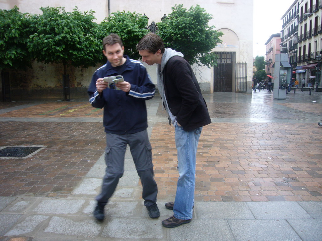 Tim and Jeroen at the Plaza San Ildefonso square