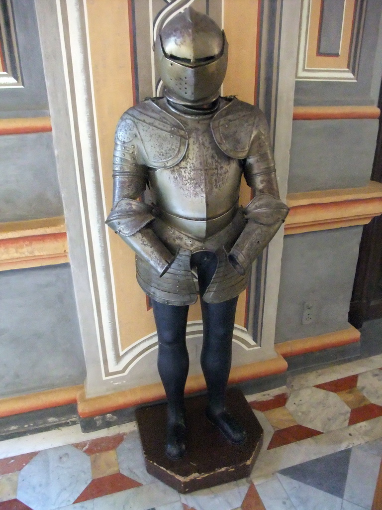 Knight Armour in the Corridor of the Knights in the Grandmaster`s Palace at Valletta