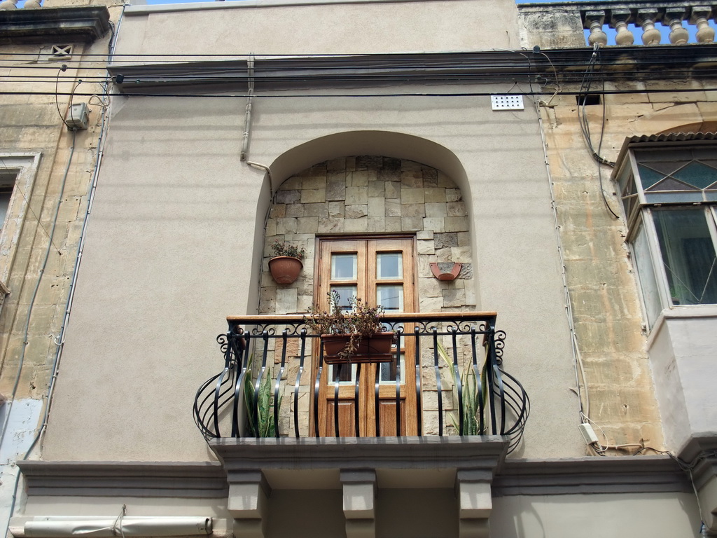 Balcony in a street near the Hypogeum of Hal-Saflieni at Paola