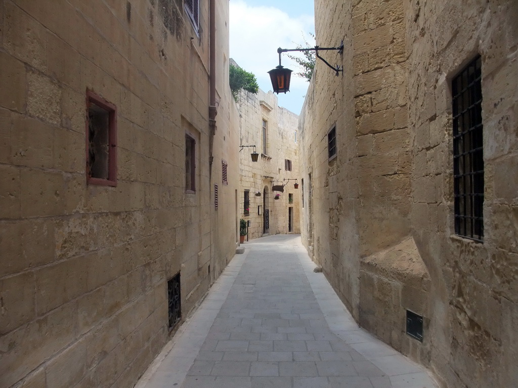 The Triq Is-Salib Imqaddes street at Mdina