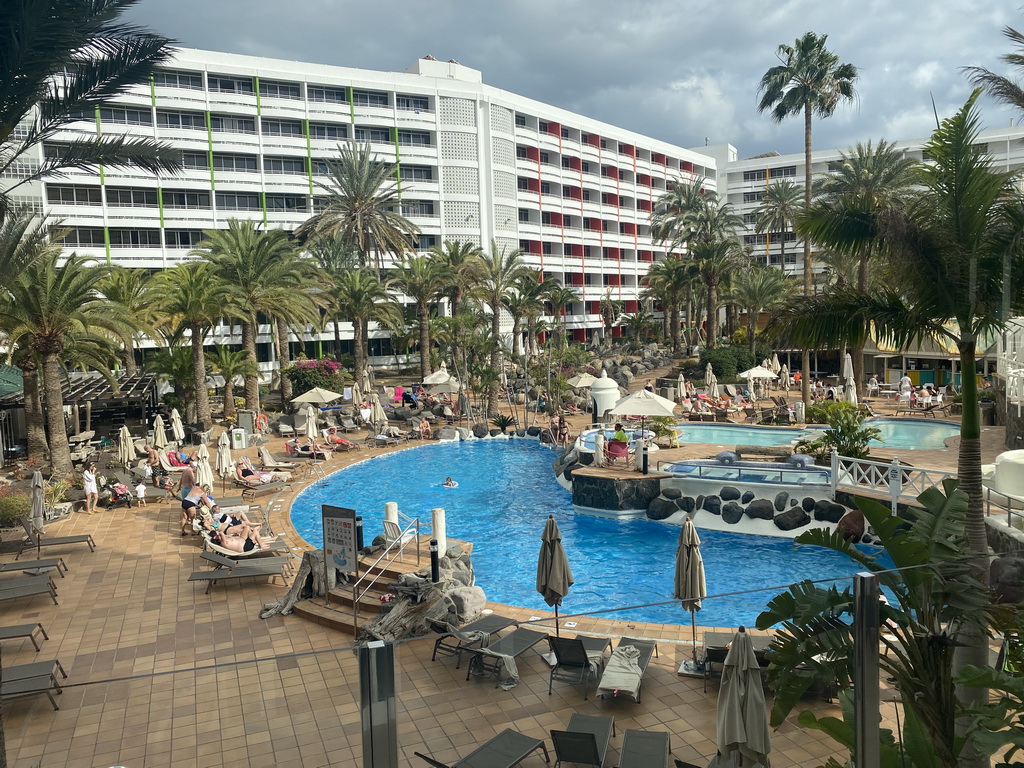 The east swimming pool at the Abora Buenaventura by Lopesan hotel, viewed from the lobby