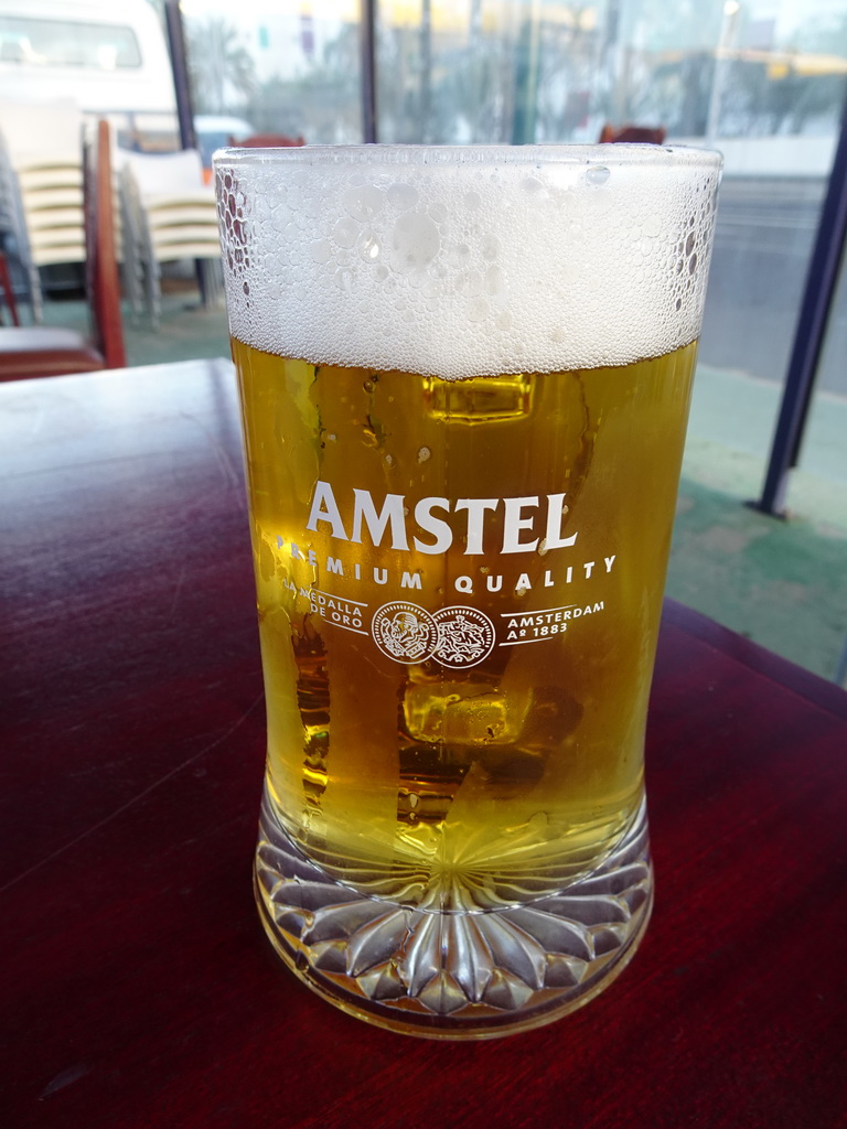 Beer at the terrace of the Restaurant Casa Antigua