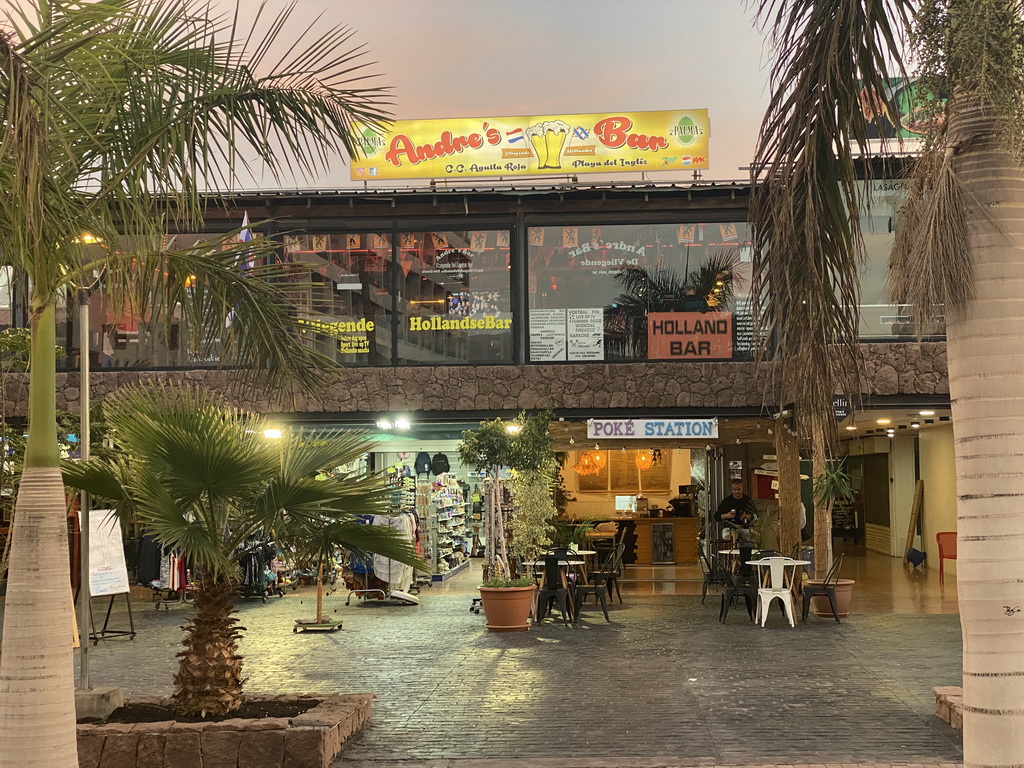 Front of André`s Vliegende Hollandse Bar at the Avenida de Tenerife street