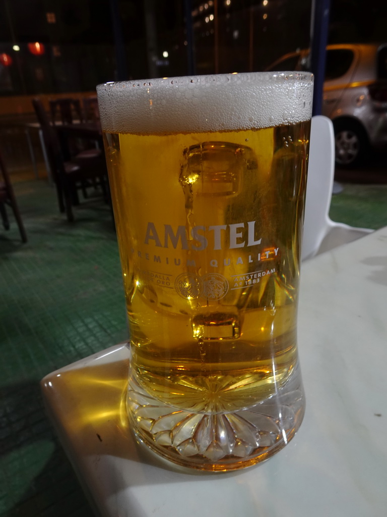 Beer at the terrace of the Restaurant Casa Antigua