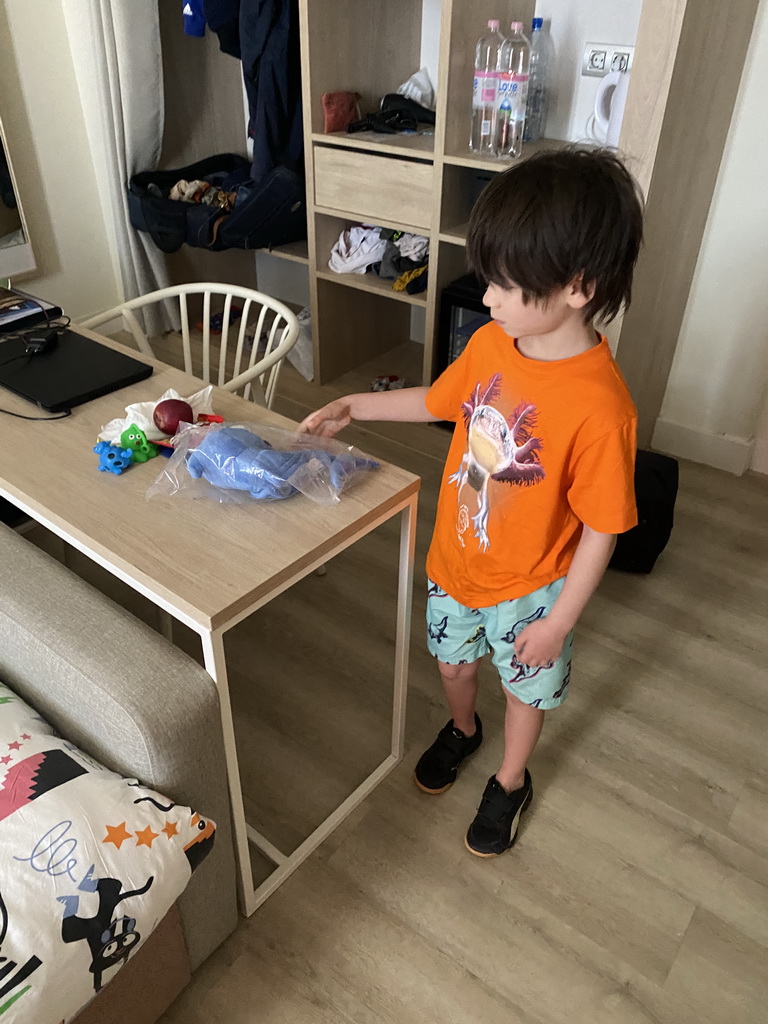 Max with toys in our living room at the Abora Buenaventura by Lopesan hotel