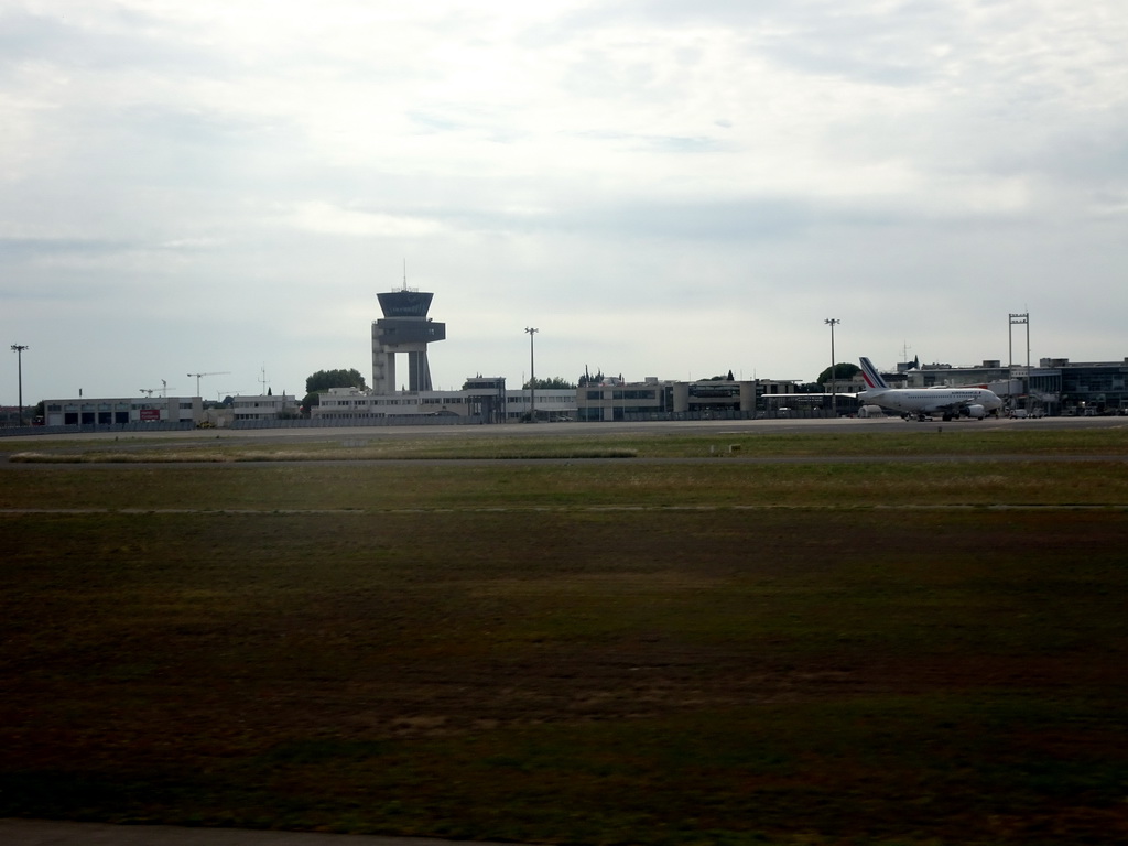 The MontpellierMéditerranée Airport, viewed from the airplane from Amsterdam