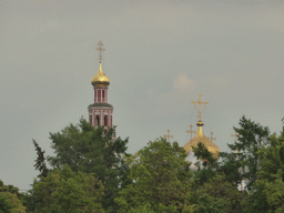 Towers of the Novodevichy Convent, viewed from the tour boat on the Moskva river