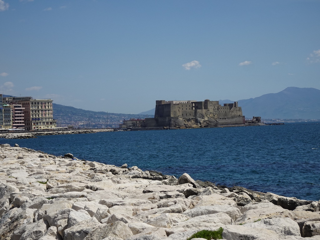 The Castel dell`Ovo castle, viewed from the Via Francesco Caracciolo street