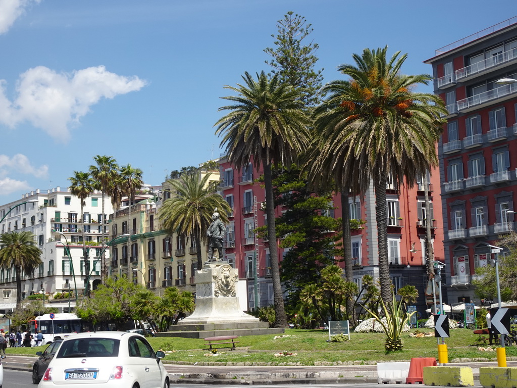 The Piazza Vittoria square with the Monument for Giovanni Nicotera