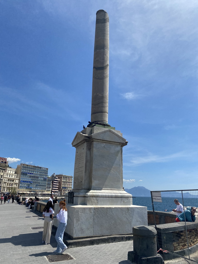 The Monumento ai Caduti del Mare monument at the south side of the Piazza Vittoria square