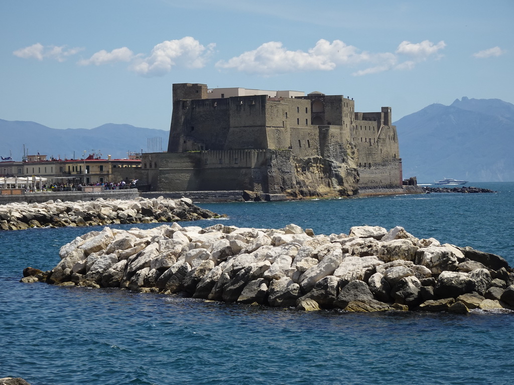 The Castel dell`Ovo castle, viewed from the Via Partenope street