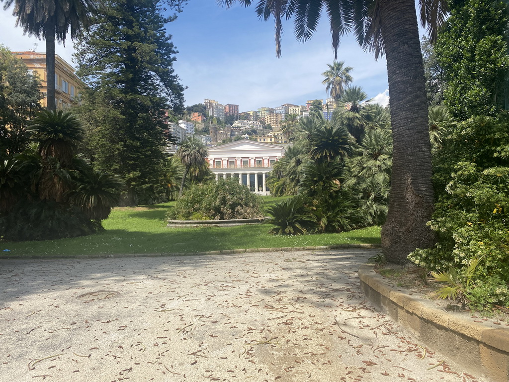 Garden and front of the Museo Pignatelli museum, viewed from the Riviera di Chiaia street