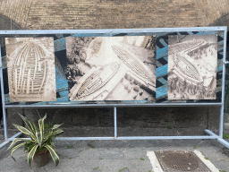 Photographs on a archaeological excavation at the Naples Port, at the inner square of the Castel Nuovo castle, with explanation