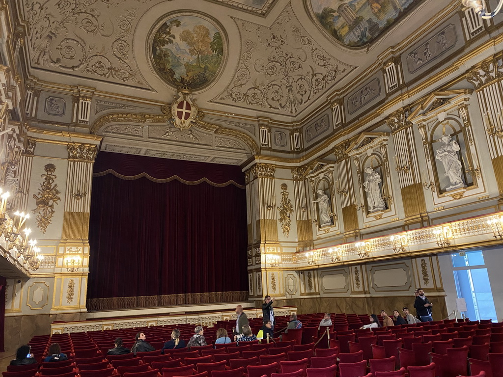 Interior of the Teatro di Corte theatre at the Royal Palace of Naples