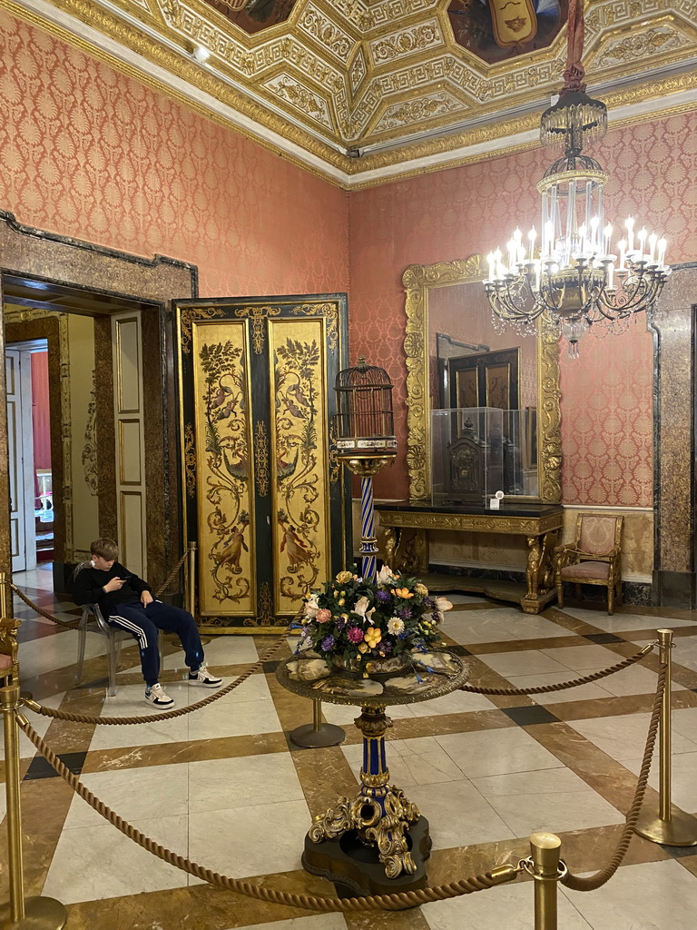 Interior of the Flemish Hall at the Royal Palace of Naples