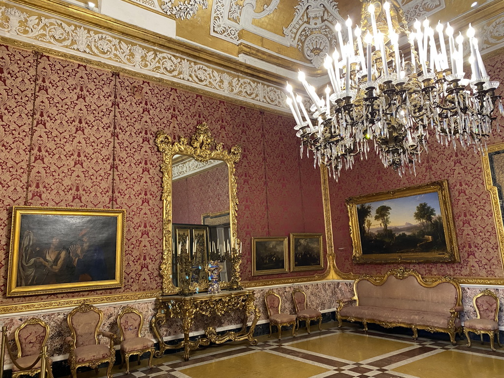 Interior of the Queen`s Second Parlour at the Royal Palace of Naples