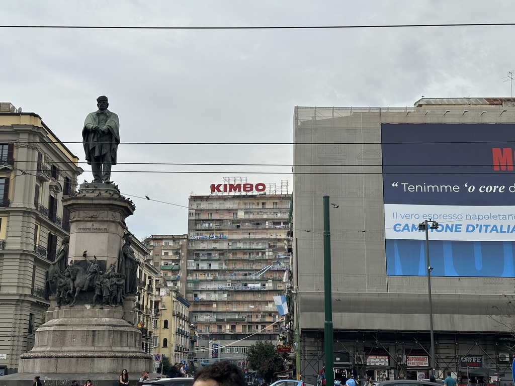 Statue of Giuseppe Garibaldi at the west side of the Piazza Giuseppe Garibaldi square