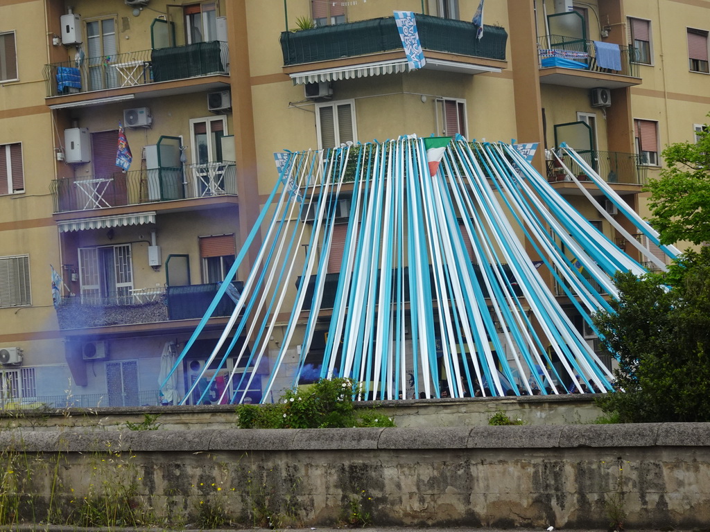 Decorations at the Via Terracina street