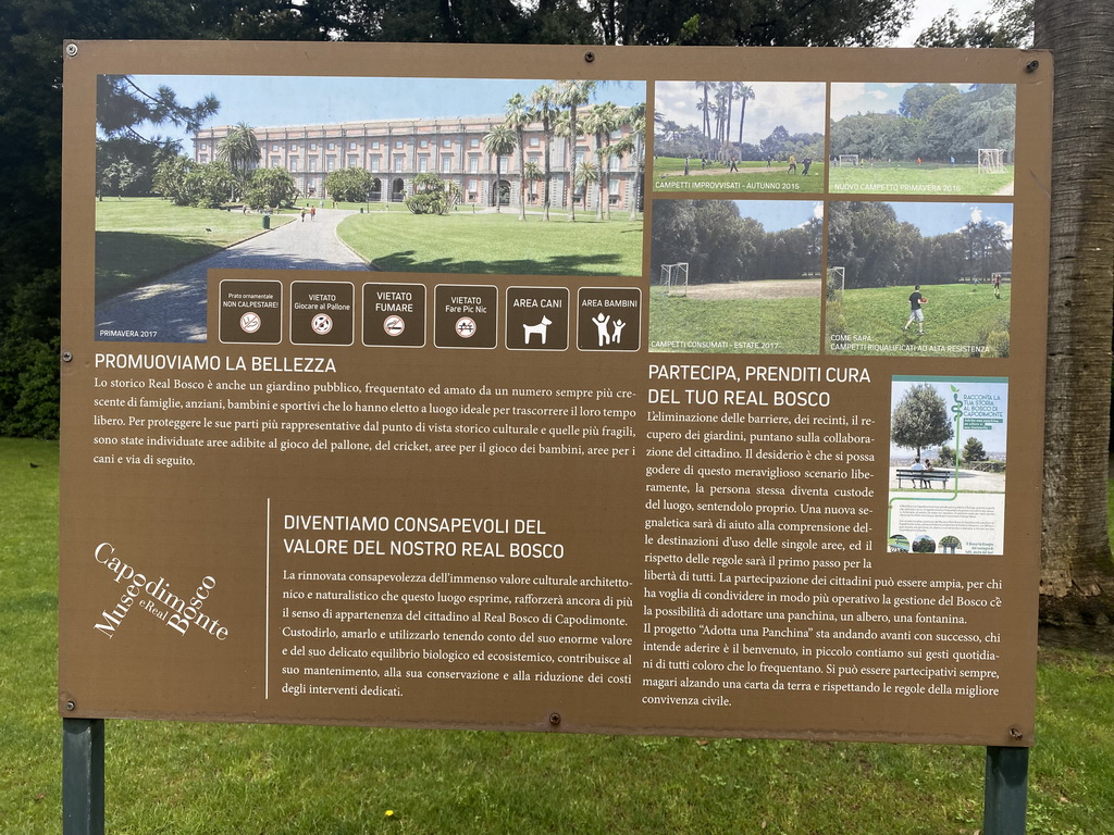 Information on the Real Basco di Capodimonte park with the Museo di Capodimonte museum