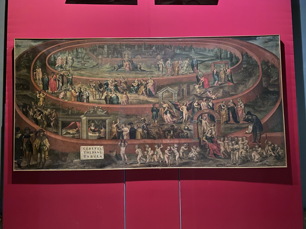 Painting `Cebetis Thebani Tabula` by Jan Sons at the First Floor of the Museo di Capodimonte museum