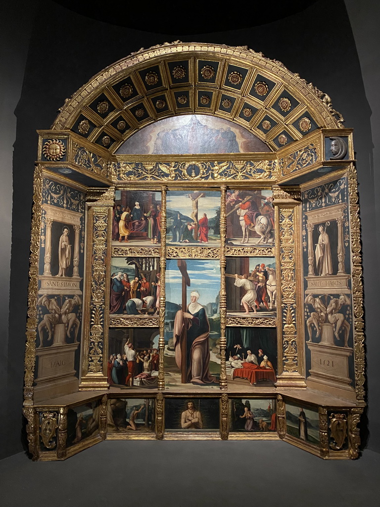 Retable of Saint Helen at the exhibition `Gli Spagnoli a Napoli` at the Lower Floor of the Museo di Capodimonte museum