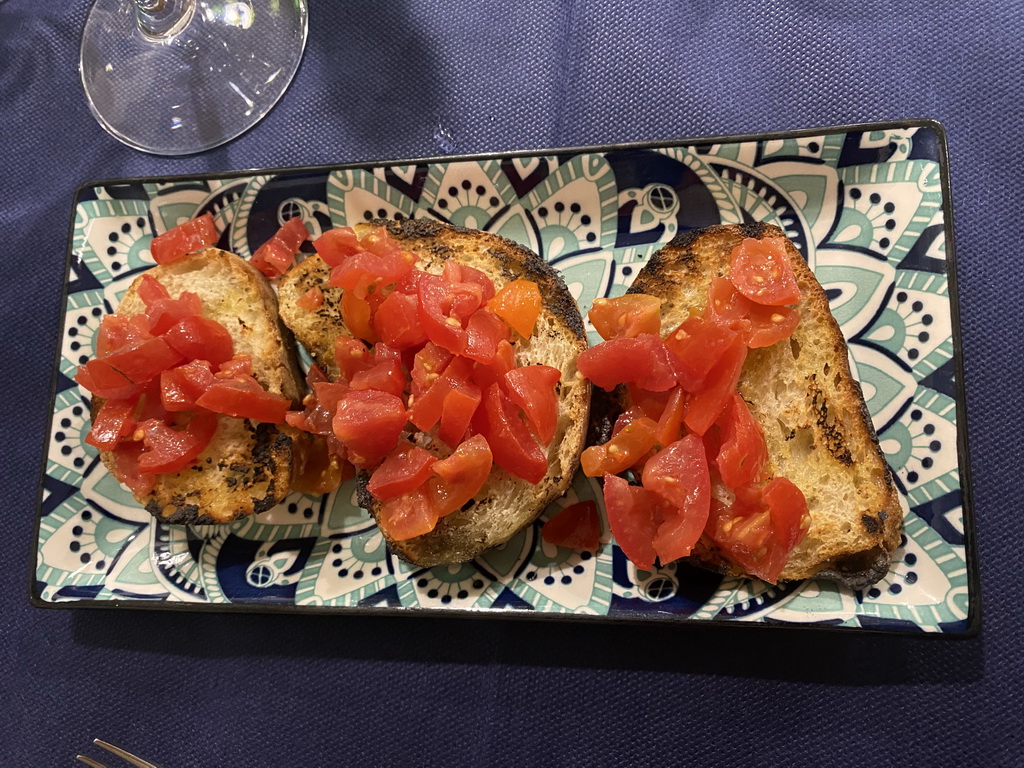 Bruschetta at the Ristorante Osteria Sannazaro restaurant