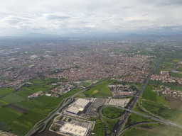 The city of Afragola, viewed from the airplane to Eindhoven