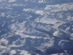 The Alps mountains, viewed from the airplane to Eindhoven