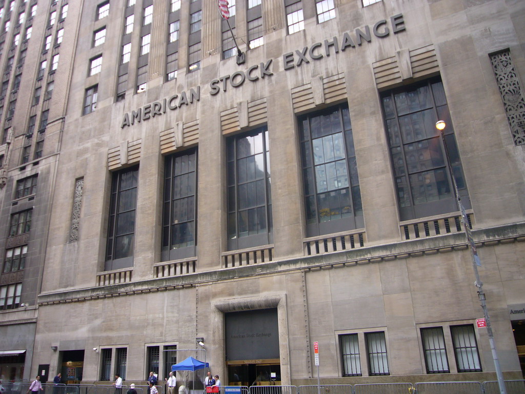 The American Stock Exchange at Wall Street