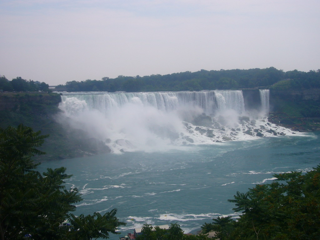 View on the American Falls from the entrance building to the Maid of the Mist