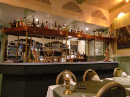 Interior of the India Gate restaurant