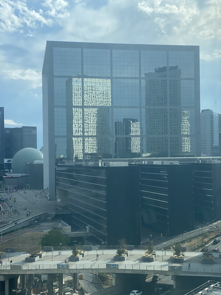 The Grande Arche de la Défense building, viewed from the window of our room at the Pullman Paris La Défense hotel