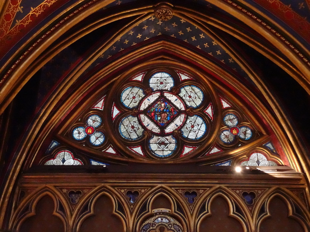 Stained glass window at the Lower Chapel of the Sainte-Chapelle chapel