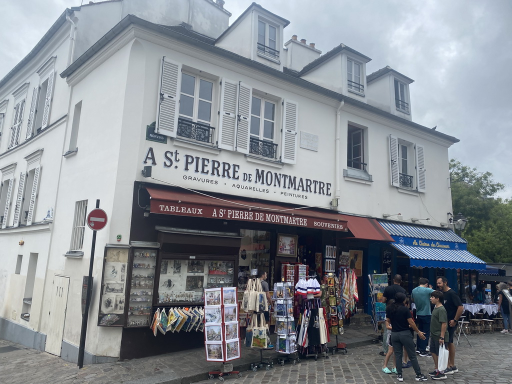 Front of the A St Pierre de Montmartre shop at the Place du Tertre square