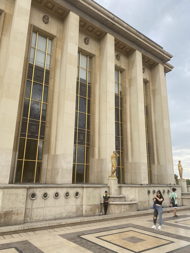 Front of the Cité de l`Architecture et du Patrimoine museum at the Palais de Chaillot palace at the Place du Trocadéro et du 11 Novembre square