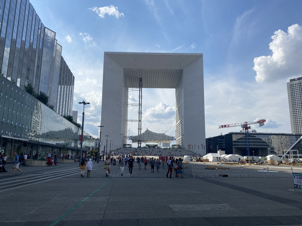 Front of the Grande Arche de la Défense building at the Parvis de la Défense square