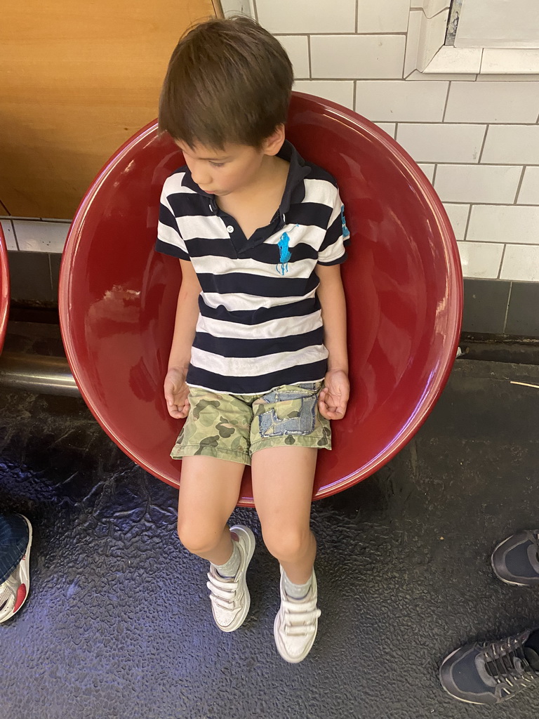 Max at the Châtelet Les Halles subway station