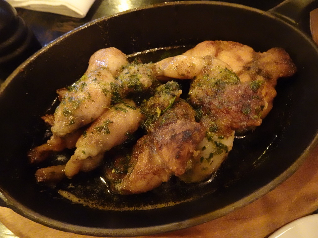 Frog legs at the L`Escargot Montorgueil restaurant