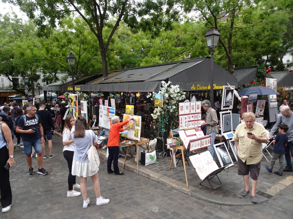 Street artists at the northeast side of the Place du Tertre square