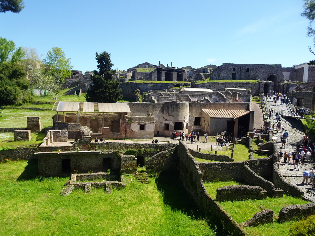 The Suburban Baths at the Pompeii Archeological Site, viewed from the Porta Marina entrance