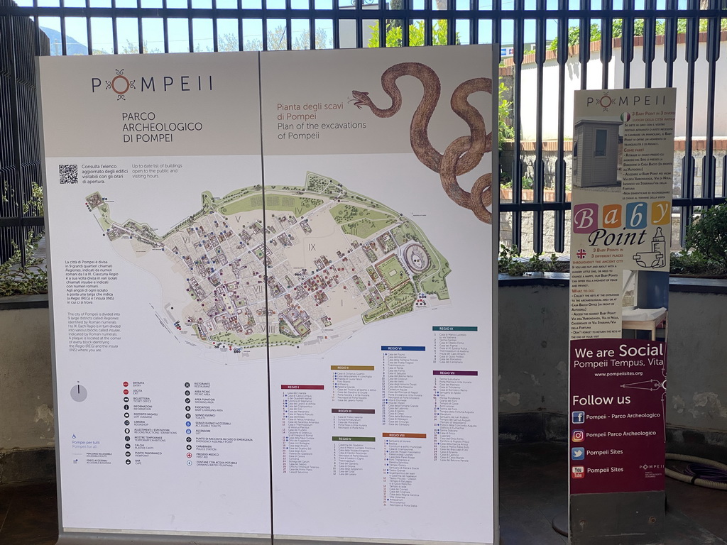 Map of the Pompeii Archeological Site