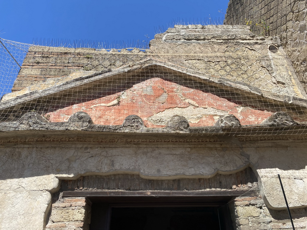 Relief above a door at the Suburban Baths at the Pompeii Archeological Site